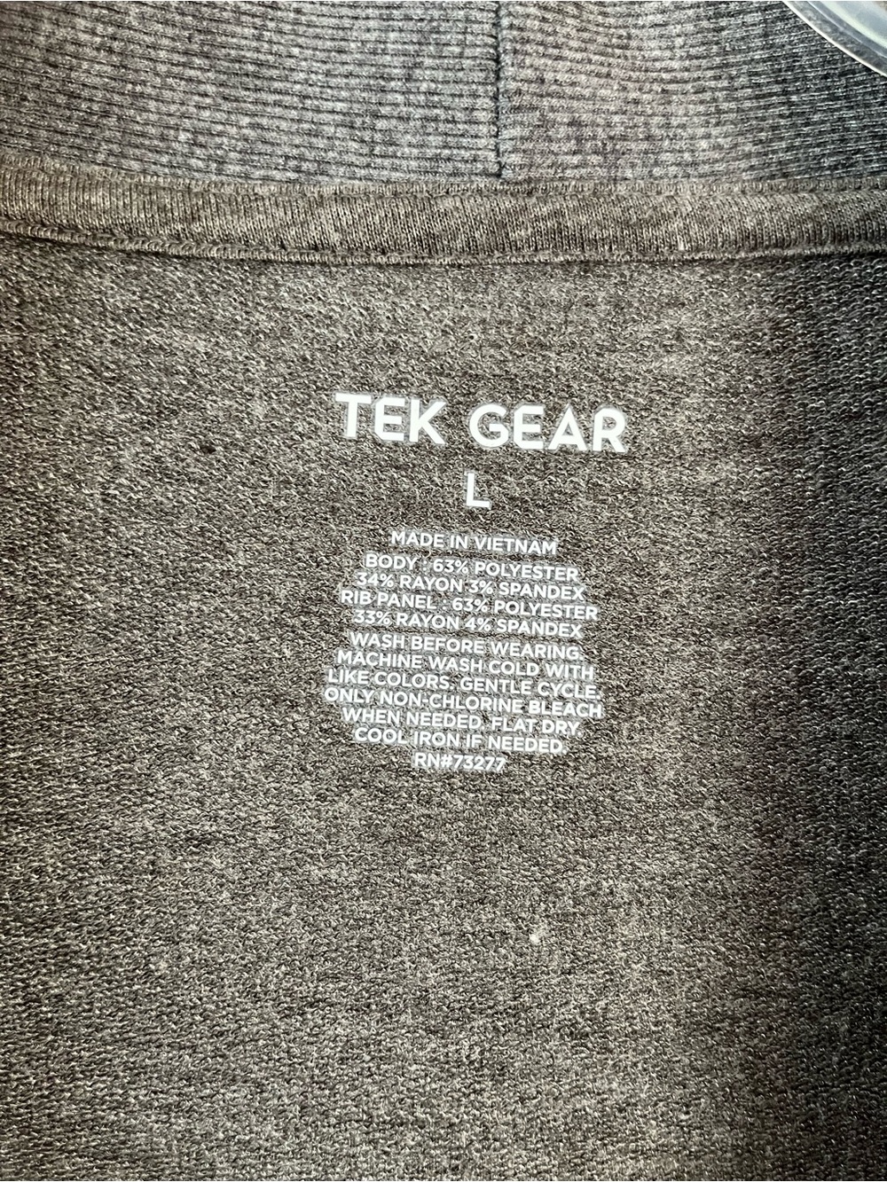Tek Gear Women’s French Terry Charcoal Gray Open Front Cardigan Wrap EUC Size L - Picture 2 of 9